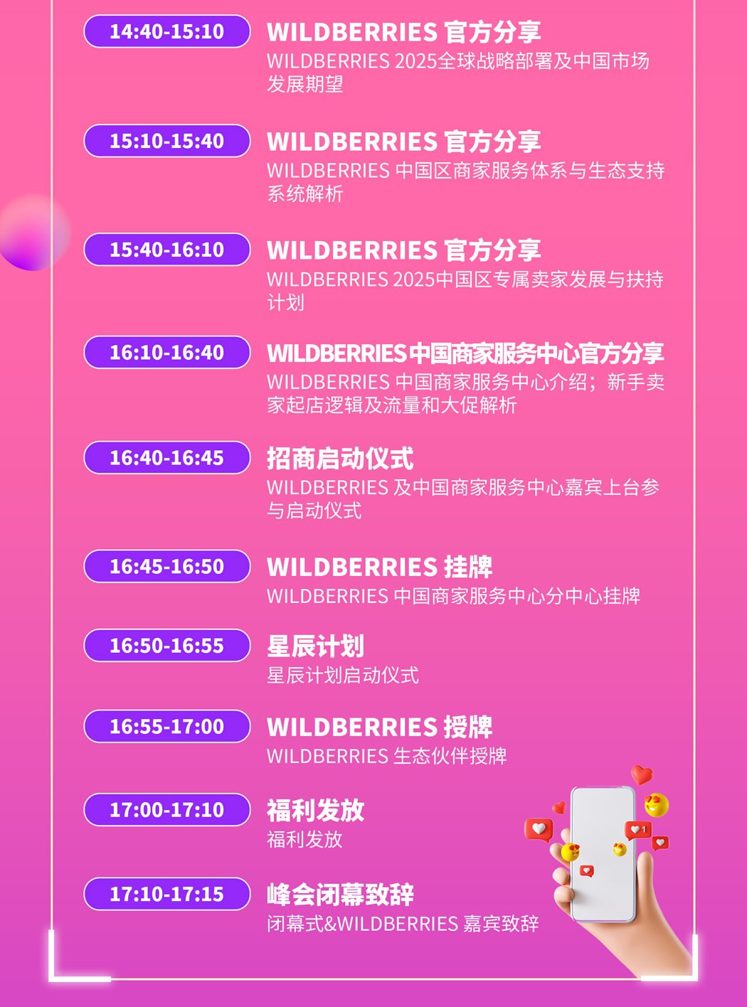 Wildberries2025中国官宣大会议程2