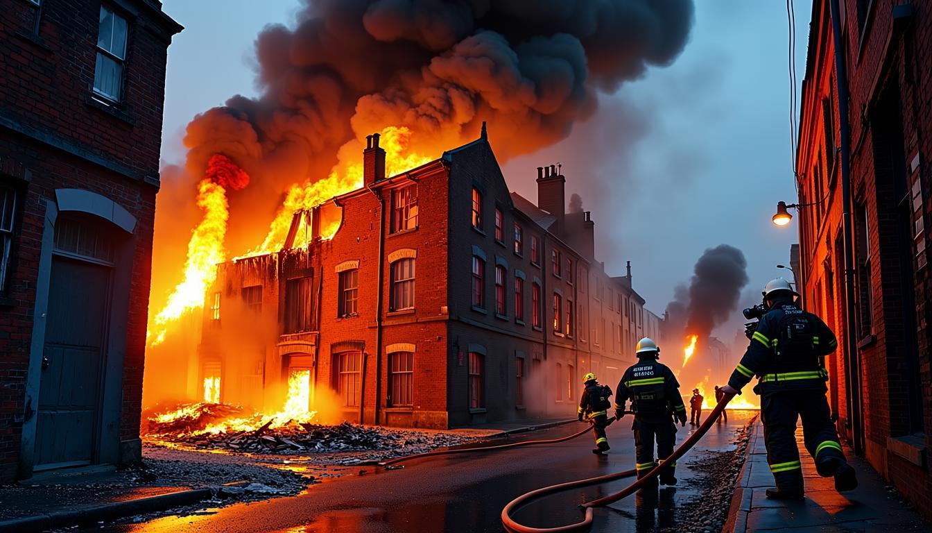 英国伦敦仓库发生特大火灾引发连环爆炸，千人紧急疏散